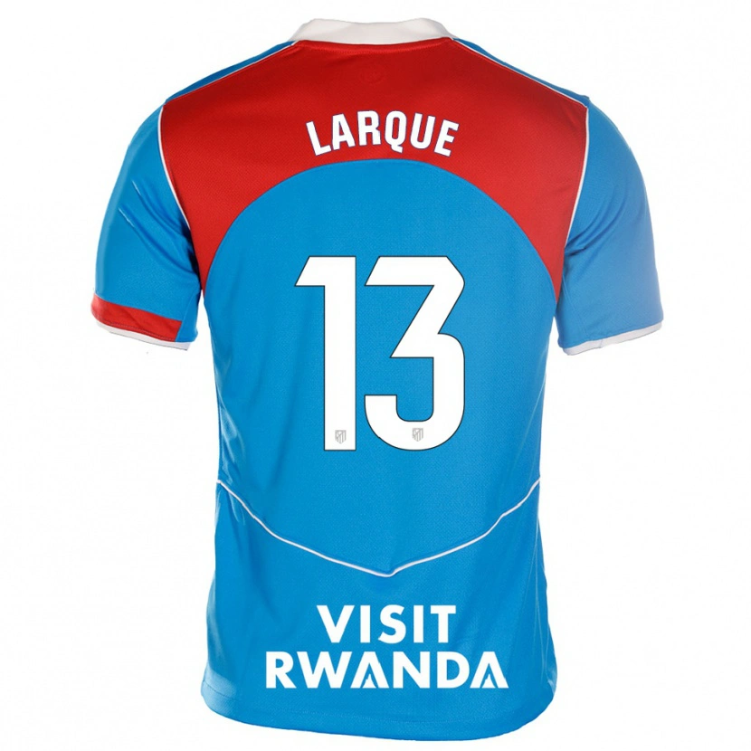 Danxen Niño Camiseta Patricia Larqué #13 Azul Blanco Equipación Tercera 2025/26 La Camisa México