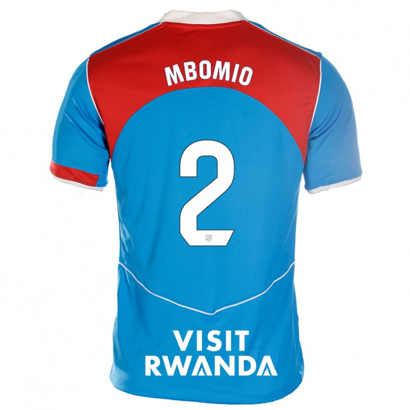 Danxen Niño Camiseta Rony Mbomio #2 Azul Blanco Equipación Tercera 2025/26 La Camisa México