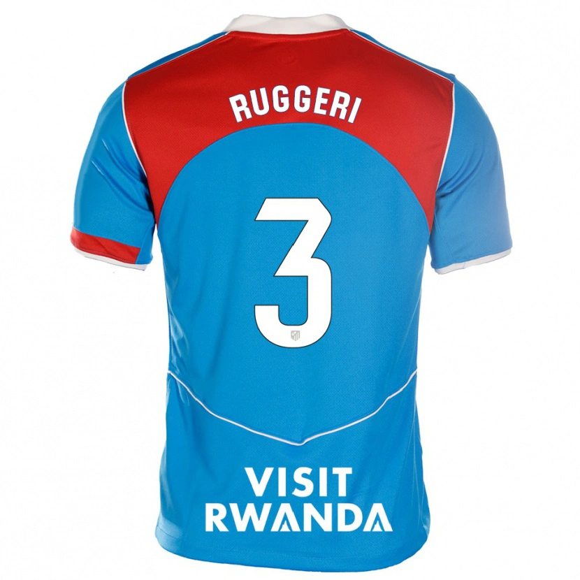Danxen Niño Camiseta Matteo Ruggeri #3 Azul Blanco Equipación Tercera 2025/26 La Camisa México