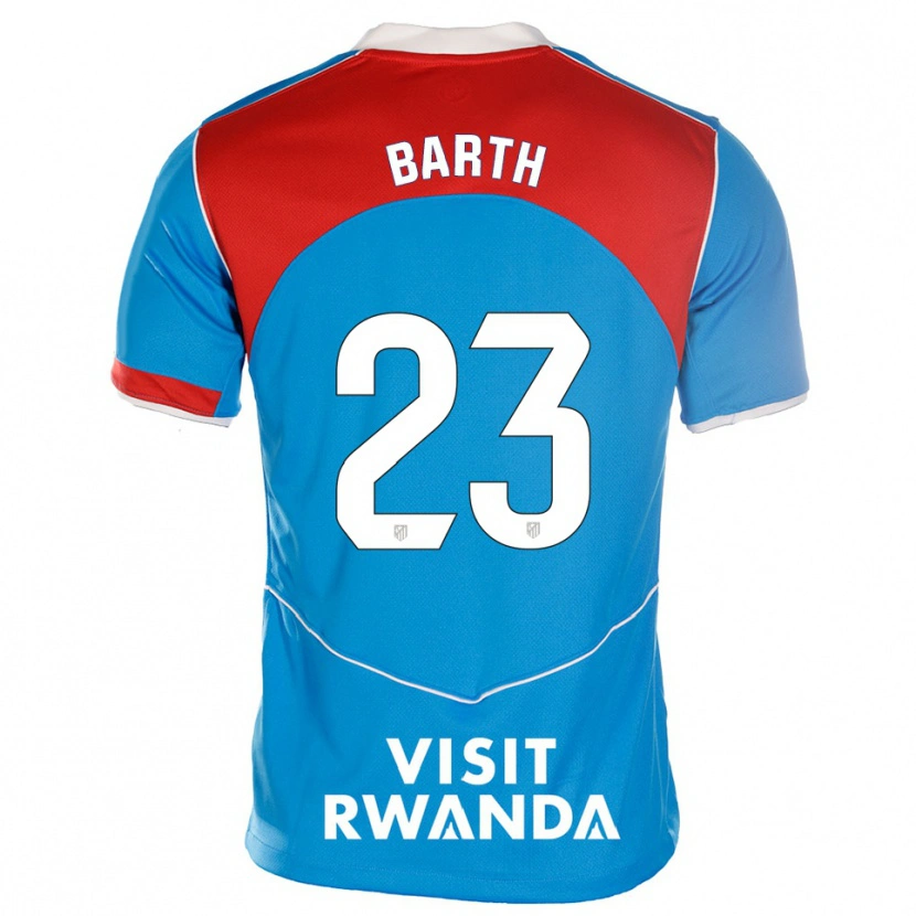 Danxen Niño Camiseta Merle Barth #23 Azul Blanco Equipación Tercera 2025/26 La Camisa México