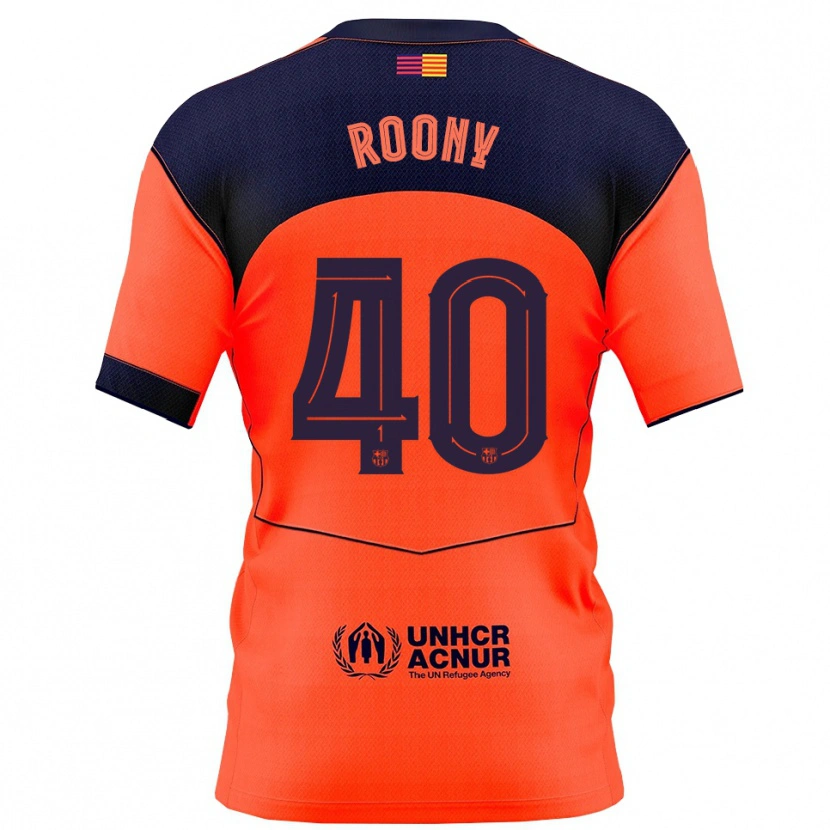 Danxen Niño Camiseta Roony Bardghji #40 Naranja Marino Equipación Tercera 2025/26 La Camisa México