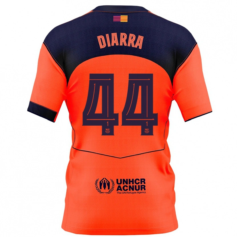 Danxen Niño Camiseta Ibrahim Diarra #44 Naranja Marino Equipación Tercera 2025/26 La Camisa México
