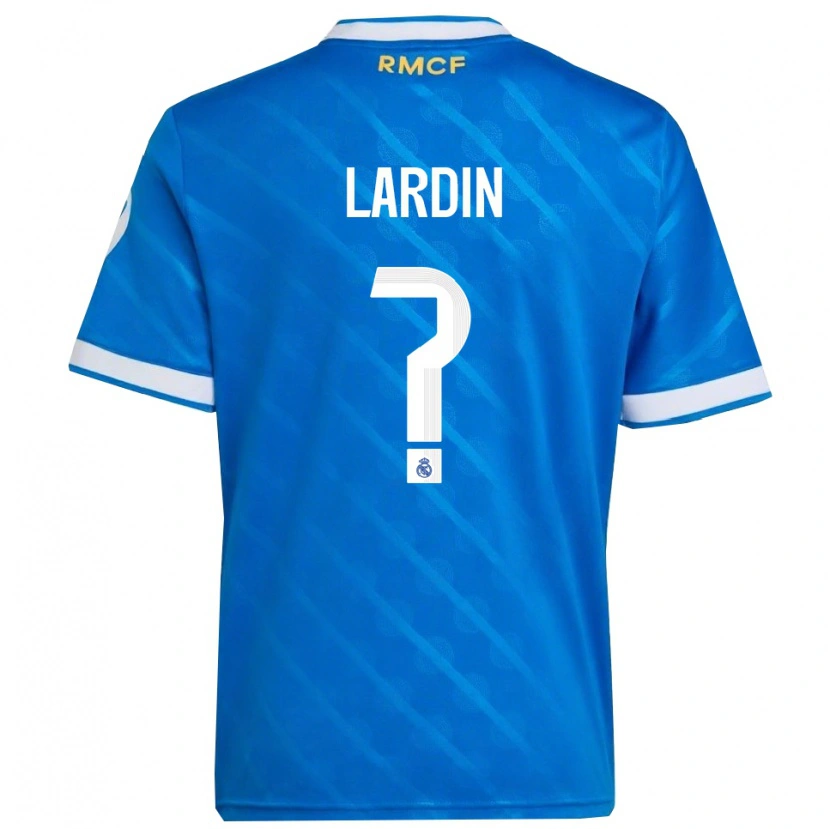 Danxen Niño Camiseta Carlos Lardin #0 Azul Blanco Equipación Tercera 2025/26 La Camisa México