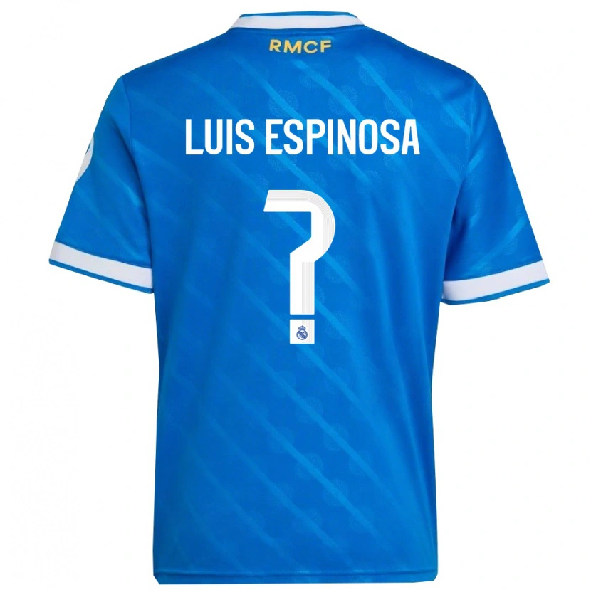Danxen Niño Camiseta José Luis Espinosa #0 Azul Blanco Equipación Tercera 2025/26 La Camisa México