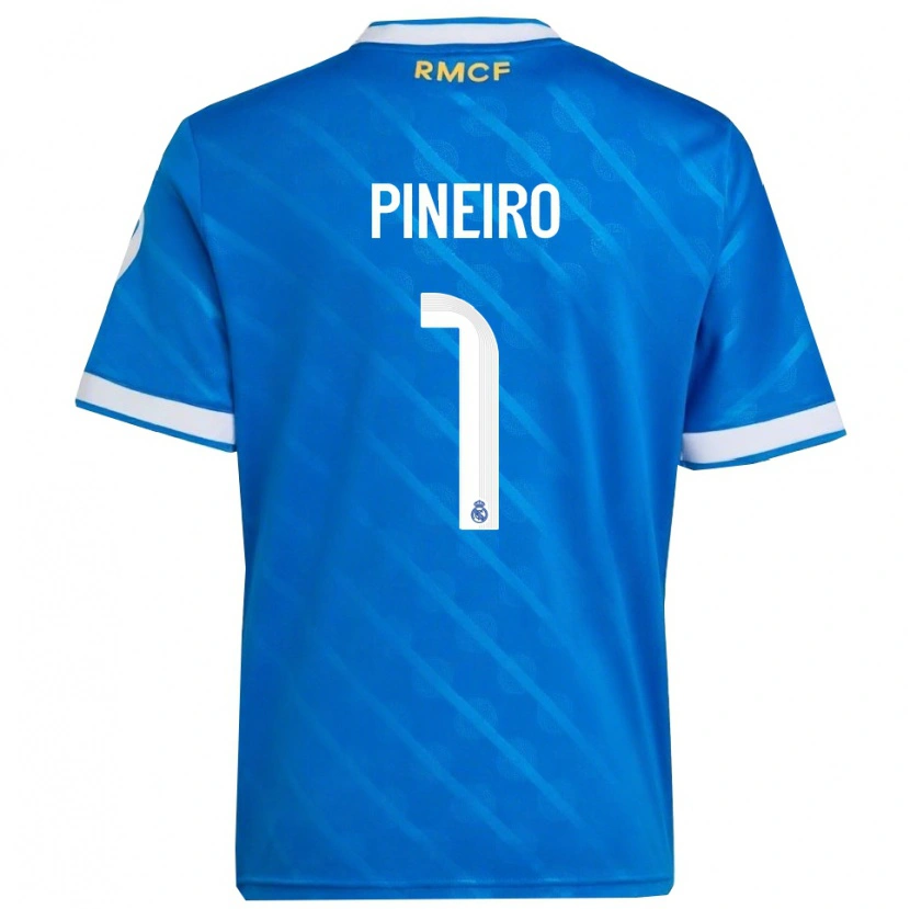 Danxen Niño Camiseta Diego Pineiro #1 Azul Blanco Equipación Tercera 2025/26 La Camisa México