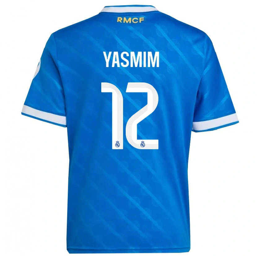 Danxen Niño Camiseta Yasmim Assis Ribeiro #12 Azul Blanco Equipación Tercera 2025/26 La Camisa México