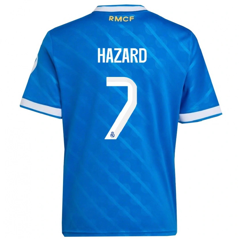 Danxen Niño Camiseta Eden Hazard #7 Azul Blanco Equipación Tercera 2025/26 La Camisa México