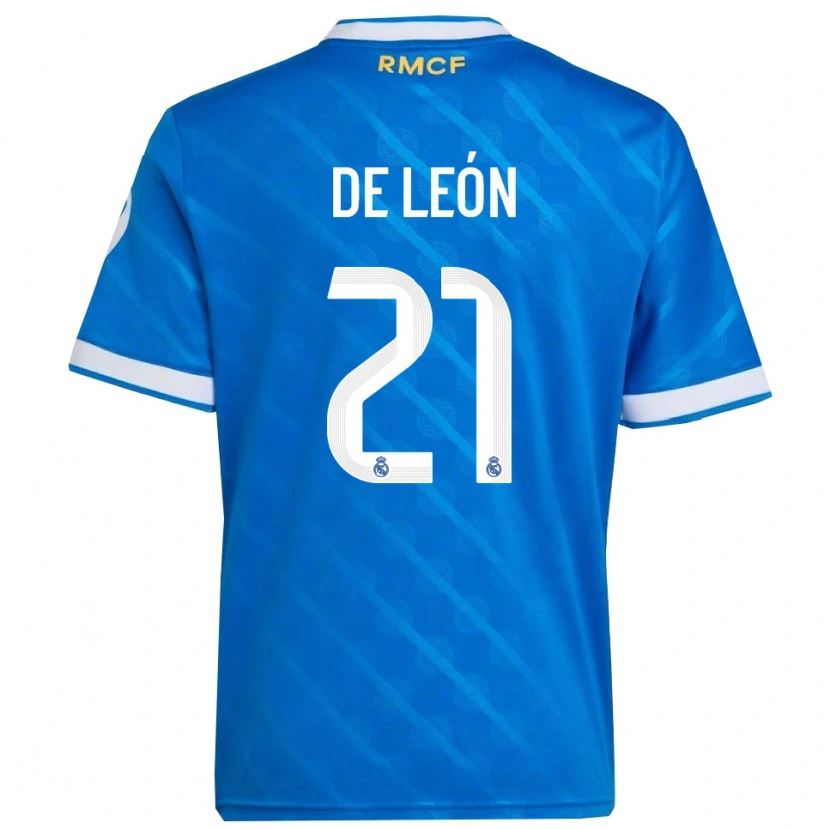 Danxen Niño Camiseta Jeremy De León #21 Azul Blanco Equipación Tercera 2025/26 La Camisa México