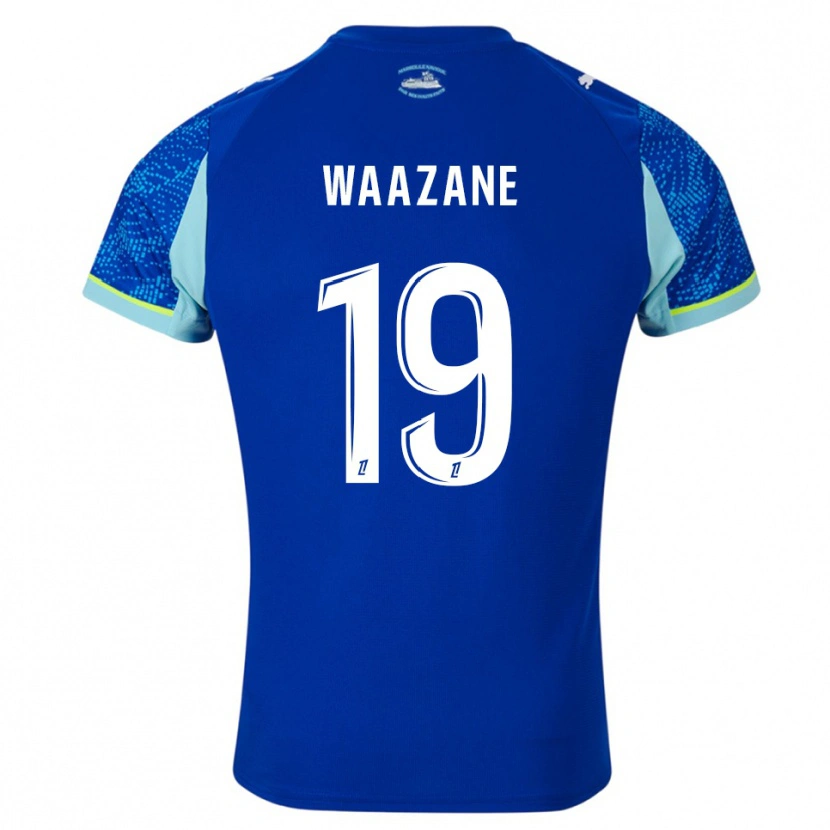 Danxen Niño Camiseta Jassim Waazane #19 Celeste Blanco Equipación Tercera 2025/26 La Camisa México