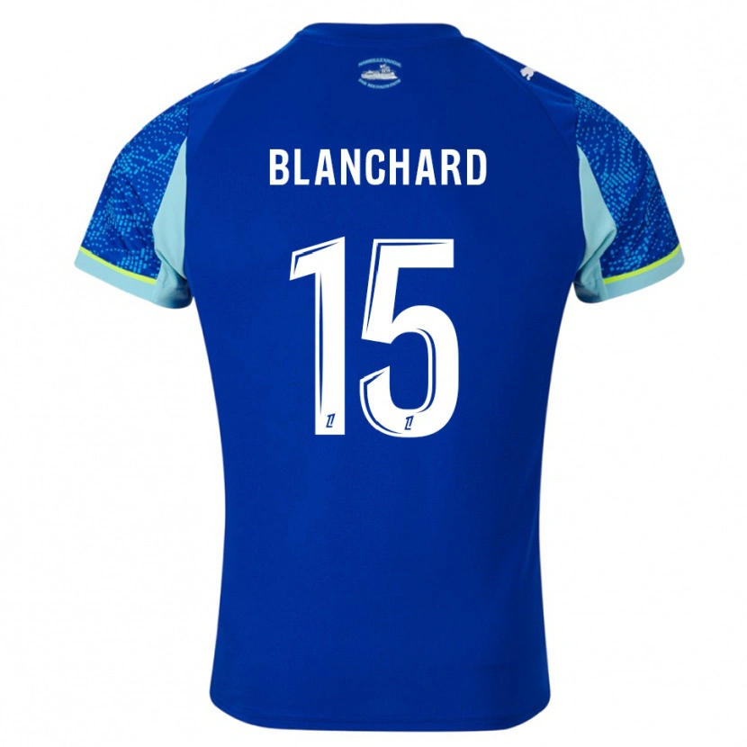 Danxen Niño Camiseta Ninon Blanchard #15 Celeste Blanco Equipación Tercera 2025/26 La Camisa México