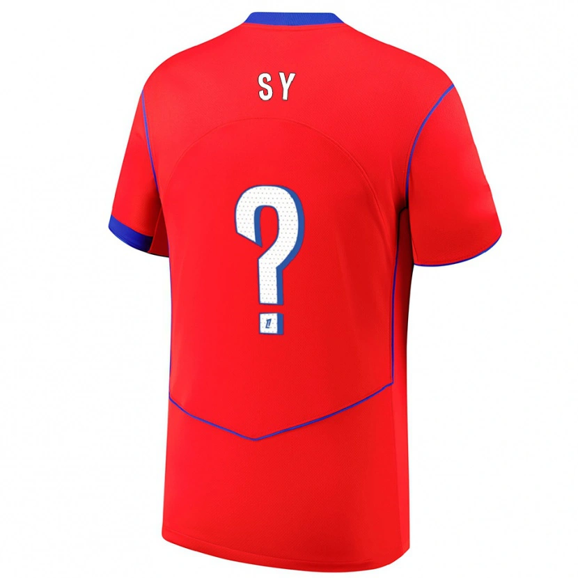 Danxen Niño Camiseta Bocar Sy #0 Rojo Azul Blanco Equipación Tercera 2025/26 La Camisa México