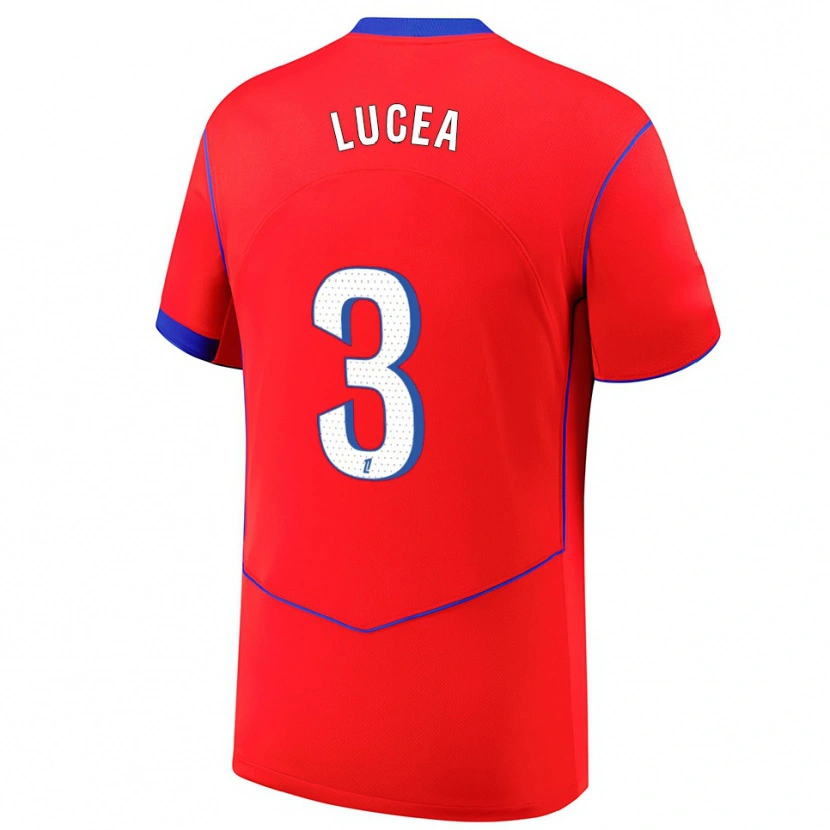 Danxen Niño Camiseta Dimitri Lucea #3 Rojo Azul Blanco Equipación Tercera 2025/26 La Camisa México