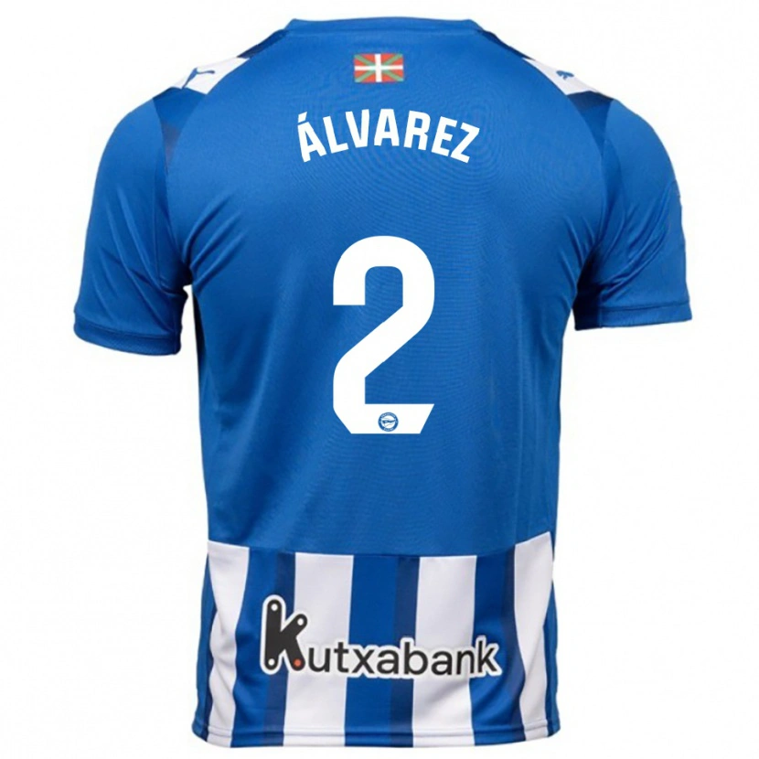 Danxen Hombre Camiseta Joseda Álvarez #2 Azul Blanco 1ª Equipación 2025/26 La Camisa México