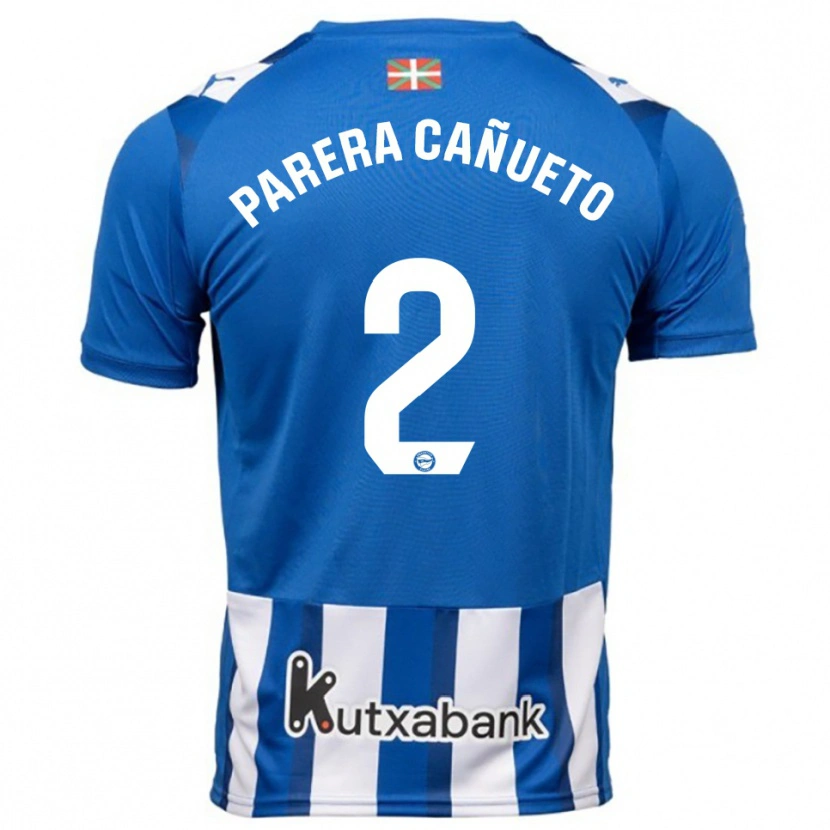 Danxen Hombre Camiseta Laia Parera Cañueto #2 Azul Blanco 1ª Equipación 2025/26 La Camisa México