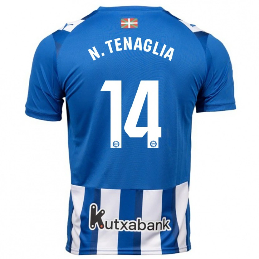 Danxen Hombre Camiseta Nahuel Tenaglia #14 Azul Blanco 1ª Equipación 2025/26 La Camisa México