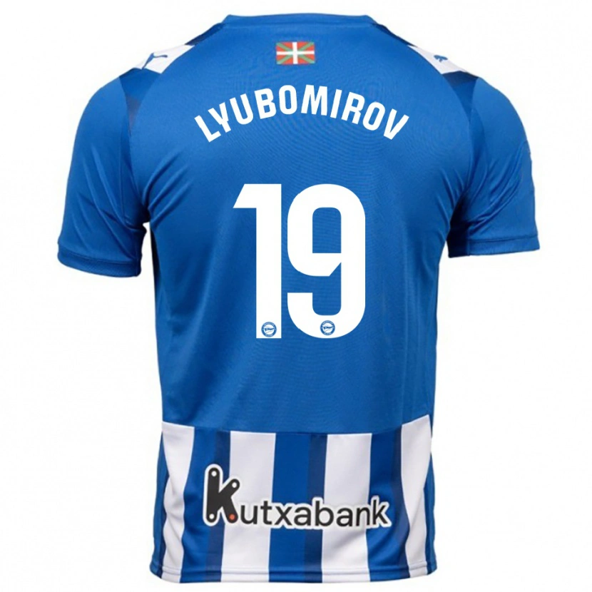 Danxen Hombre Camiseta Daniel Lyubomirov #19 Azul Blanco 1ª Equipación 2025/26 La Camisa México