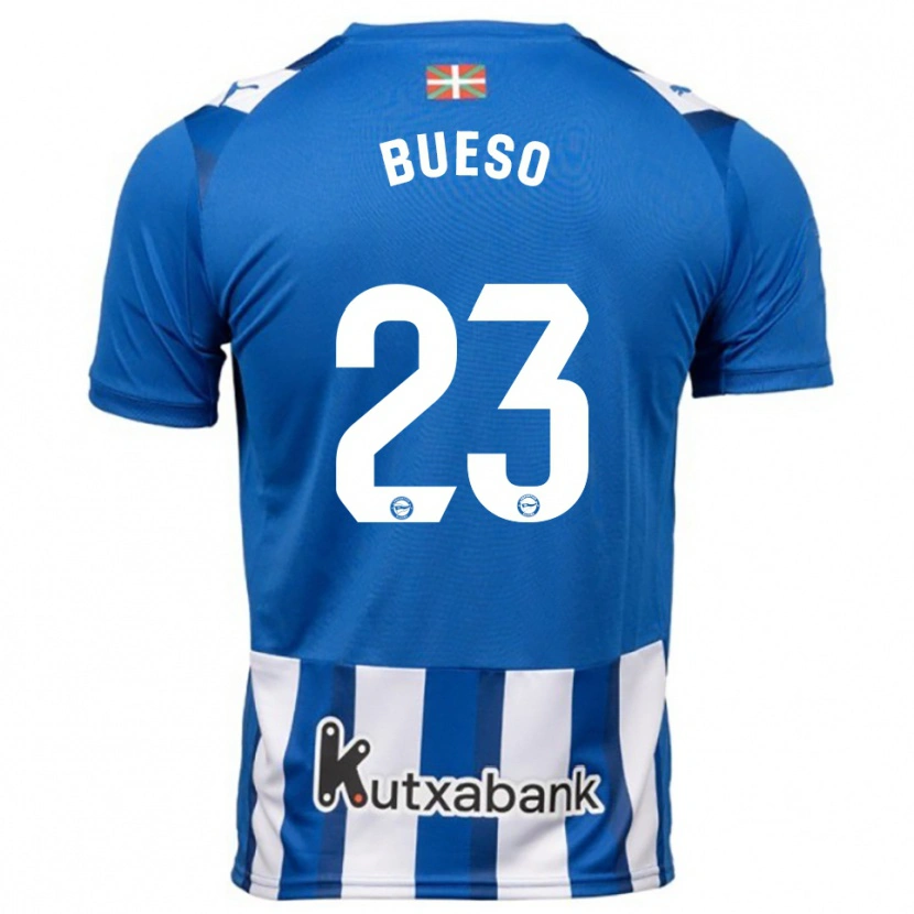 Danxen Hombre Camiseta Alejandro Bueso #23 Azul Blanco 1ª Equipación 2025/26 La Camisa México