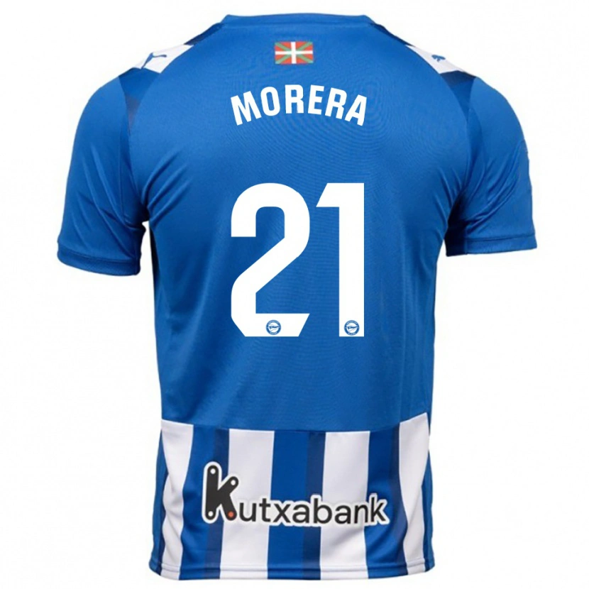 Danxen Hombre Camiseta Carla Morera #21 Azul Blanco 1ª Equipación 2025/26 La Camisa México