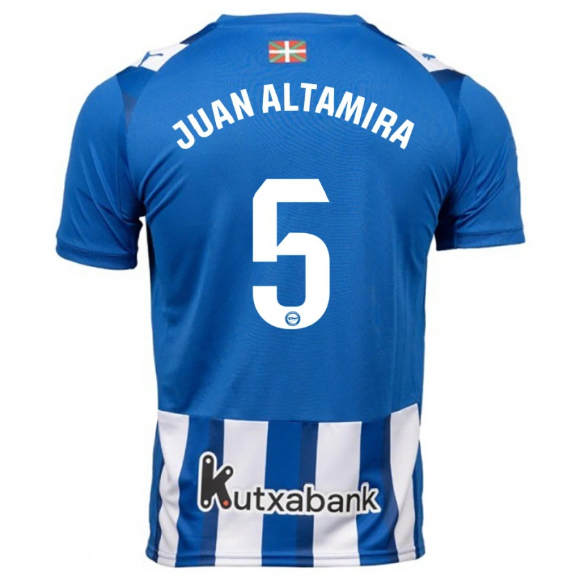 Danxen Hombre Camiseta Ines Juan Altamira #5 Azul Blanco 1ª Equipación 2025/26 La Camisa México