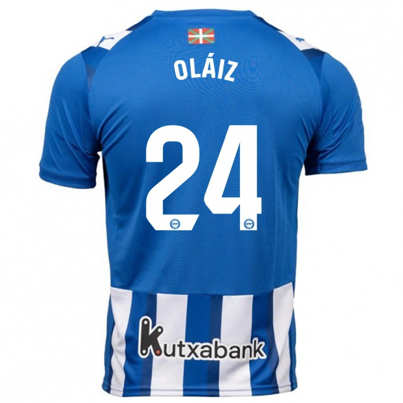 Danxen Hombre Camiseta Xanet Oláiz #24 Azul Blanco 1ª Equipación 2025/26 La Camisa México