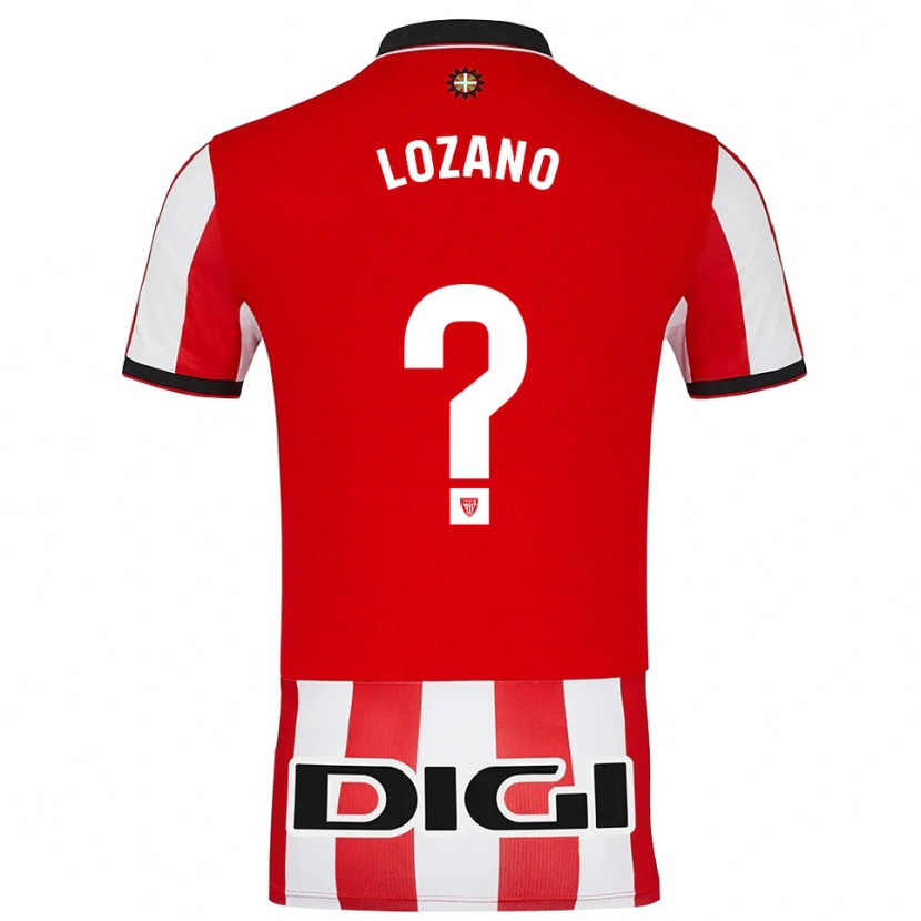 Danxen Hombre Camiseta Manex Lozano #0 Rojo Blanco 1ª Equipación 2025/26 La Camisa México