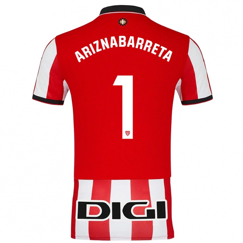 Danxen Hombre Camiseta Oier Ariznabarreta #1 Rojo Blanco 1ª Equipación 2025/26 La Camisa México