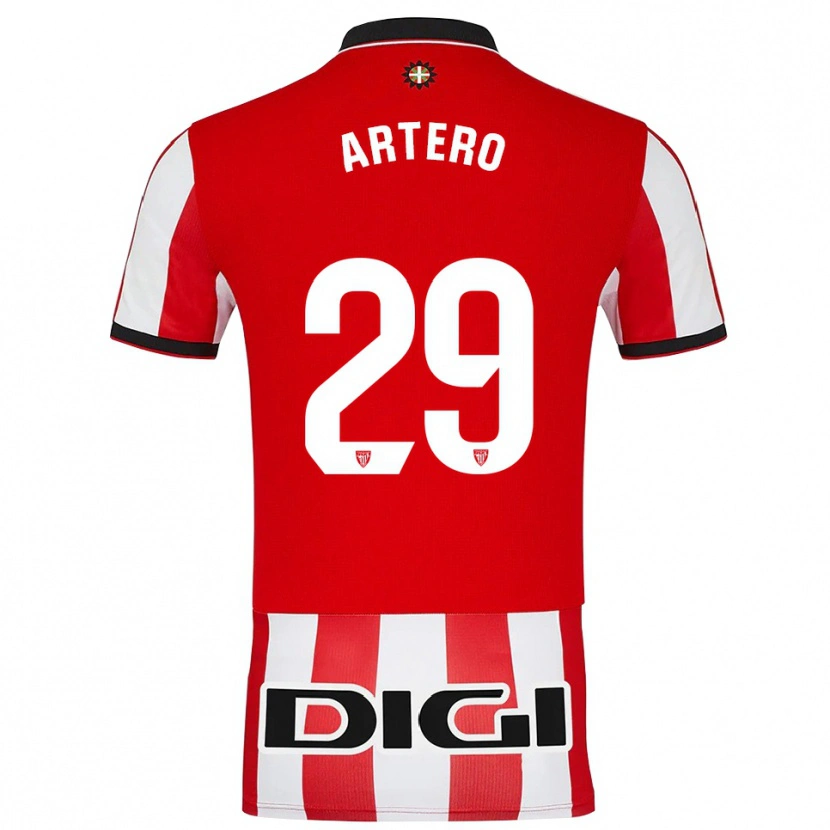 Danxen Hombre Camiseta Marina Artero Moreno #29 Rojo Blanco 1ª Equipación 2025/26 La Camisa México