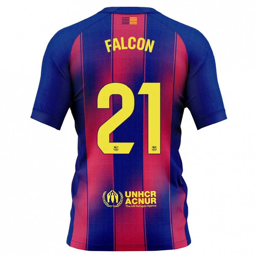 Danxen Hombre Camiseta Andrea Falcon #21 Azul Rojo 1ª Equipación 2025/26 La Camisa México