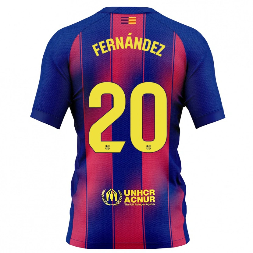 Danxen Hombre Camiseta Dro Fernández #20 Azul Rojo 1ª Equipación 2025/26 La Camisa México