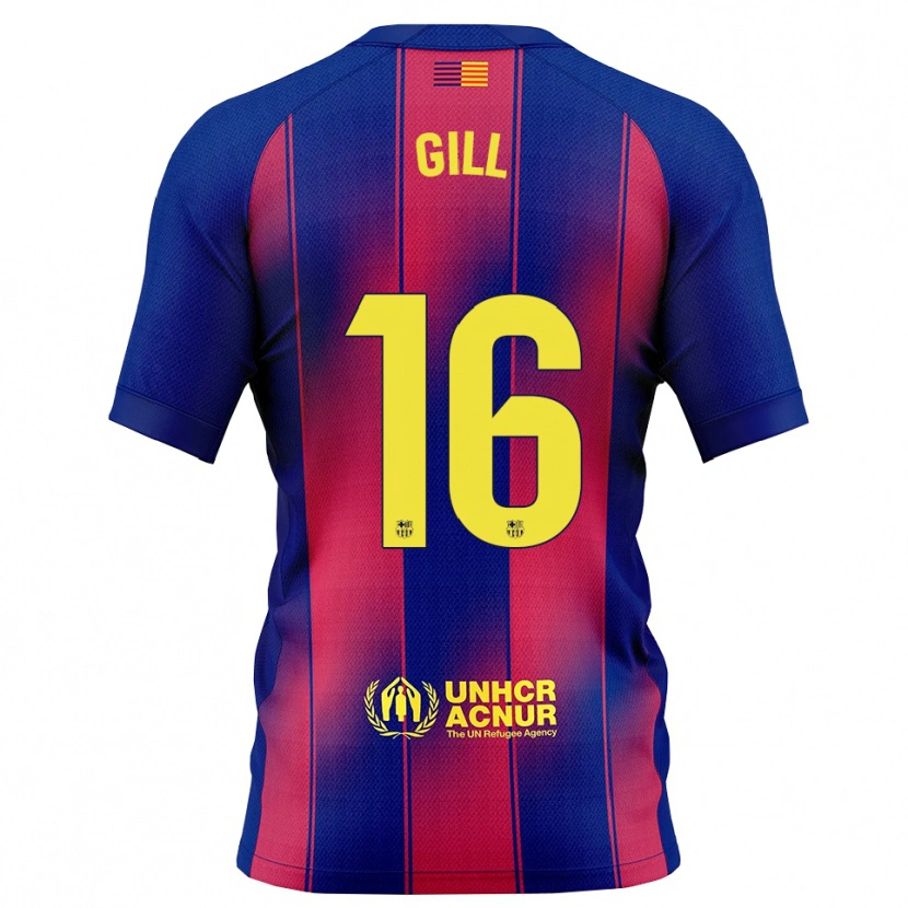 Danxen Hombre Camiseta Adrian Gill #16 Azul Rojo 1ª Equipación 2025/26 La Camisa México