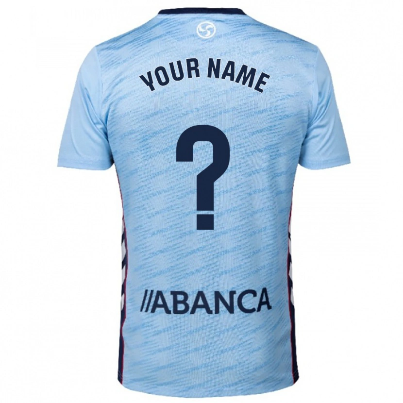 Danxen Hombre Camiseta Su Nombre #0 Celeste Rojo 1ª Equipación 2025/26 La Camisa México