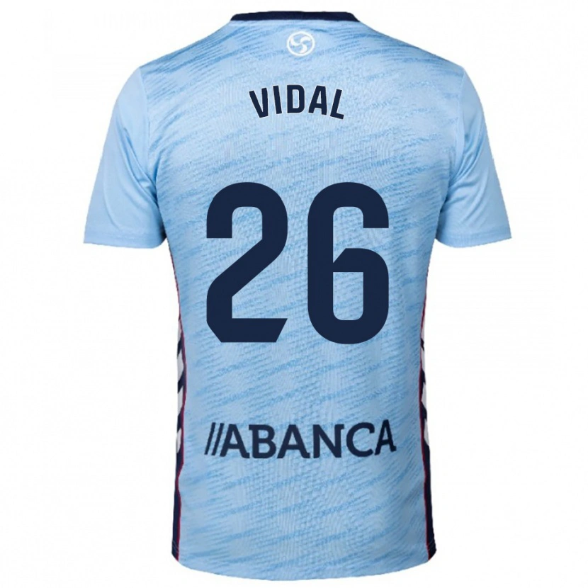 Danxen Hombre Camiseta Marc Vidal #26 Celeste Rojo 1ª Equipación 2025/26 La Camisa México