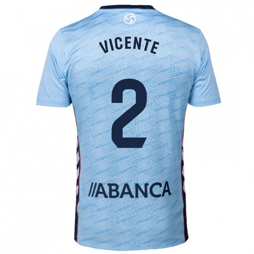 Danxen Hombre Camiseta Vicente #2 Celeste Rojo 1ª Equipación 2025/26 La Camisa México