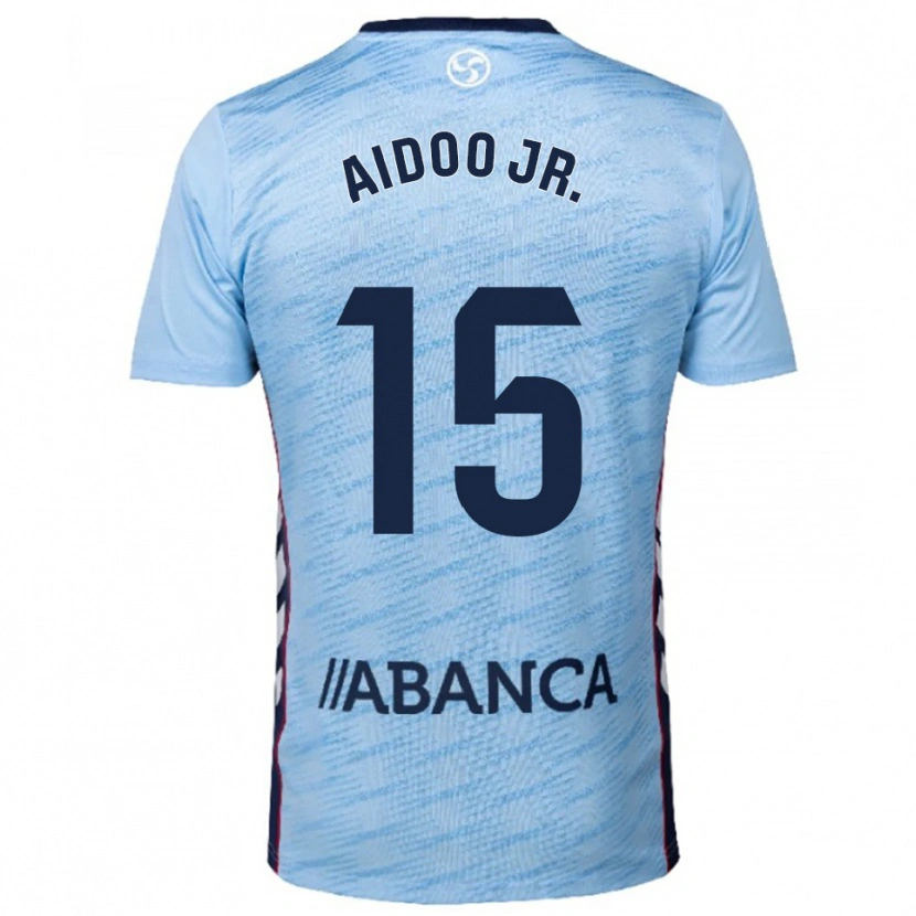 Danxen Hombre Camiseta Joseph Aidoo #15 Celeste Rojo 1ª Equipación 2025/26 La Camisa México