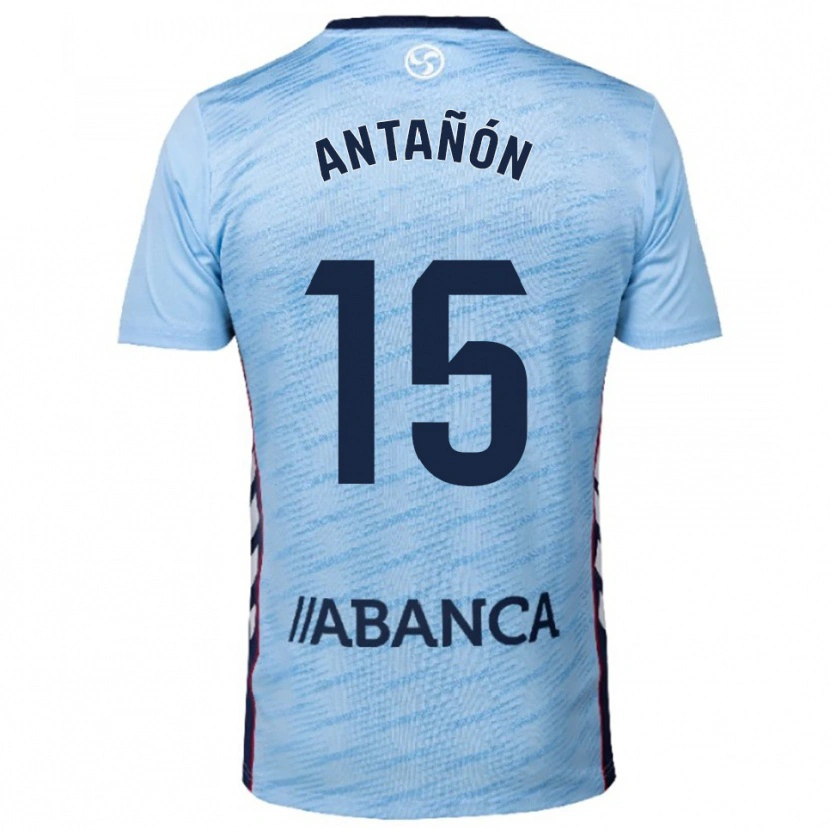 Danxen Hombre Camiseta Andrés Antañón #15 Celeste Rojo 1ª Equipación 2025/26 La Camisa México