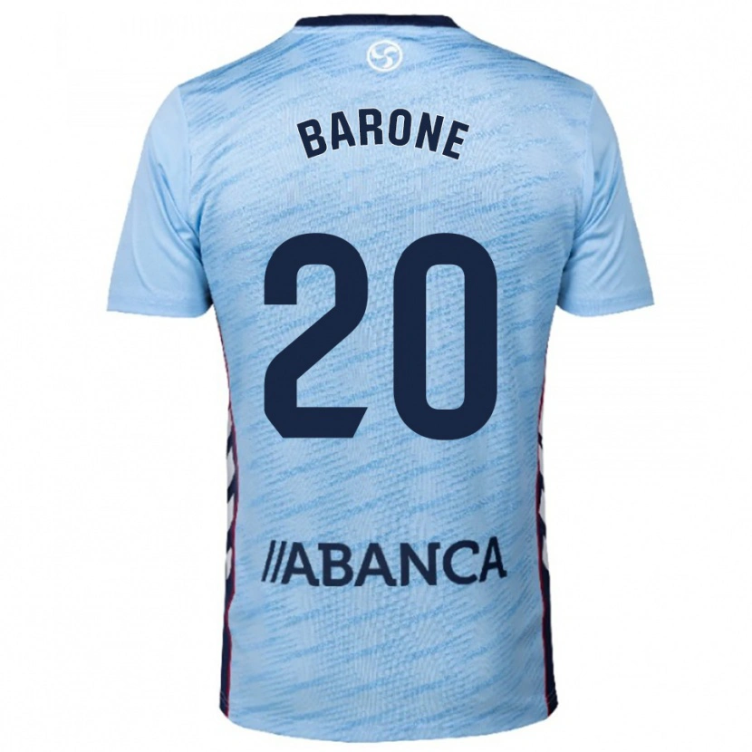 Danxen Hombre Camiseta Caio Barone #20 Celeste Rojo 1ª Equipación 2025/26 La Camisa México