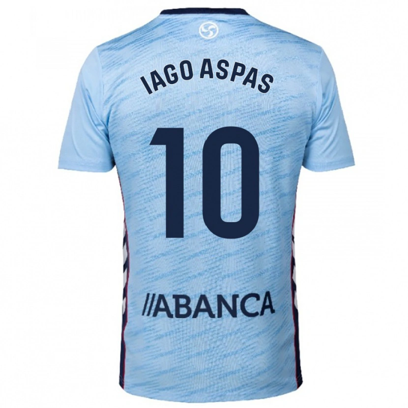 Danxen Hombre Camiseta Iago Aspas #10 Celeste Rojo 1ª Equipación 2025/26 La Camisa México