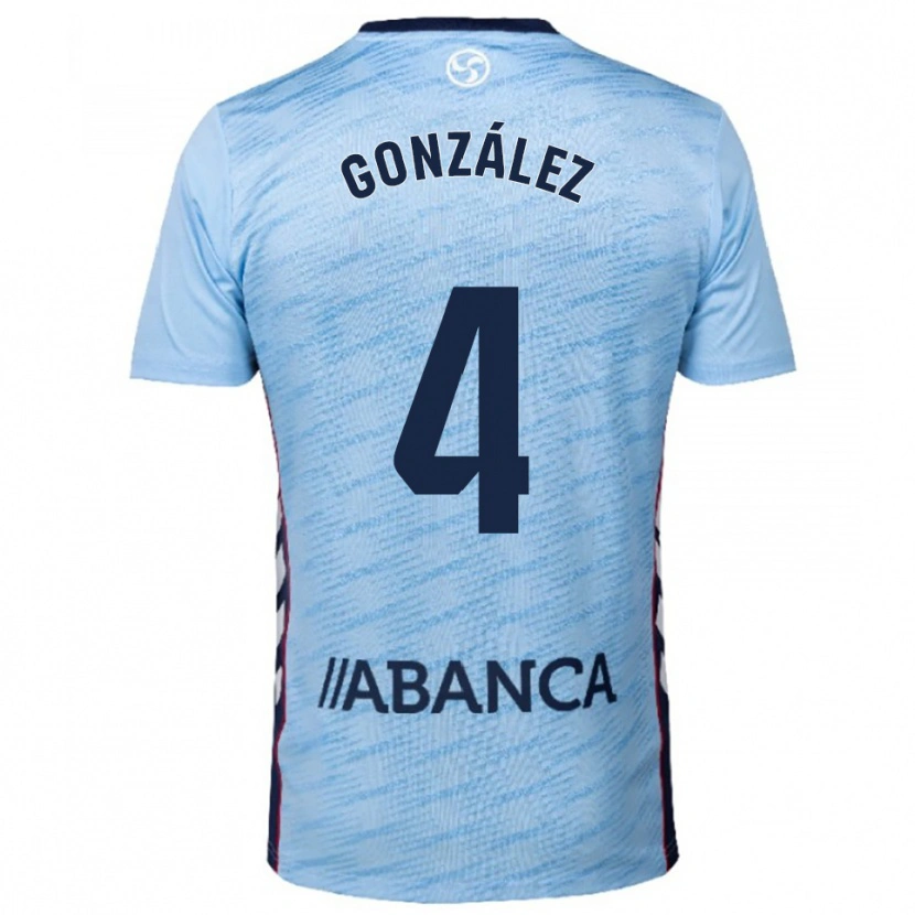 Danxen Hombre Camiseta Paula González #4 Celeste Rojo 1ª Equipación 2025/26 La Camisa México