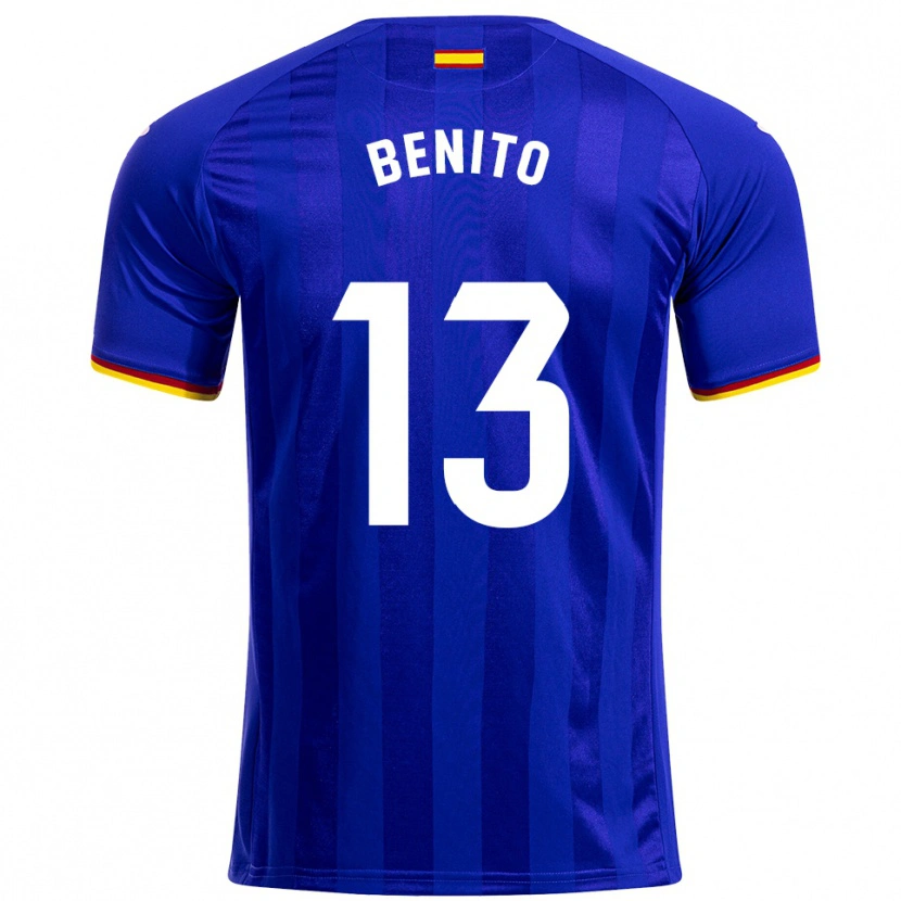 Danxen Hombre Camiseta Jorge Benito #13 Azul Rojo Amarillo 1ª Equipación 2025/26 La Camisa México