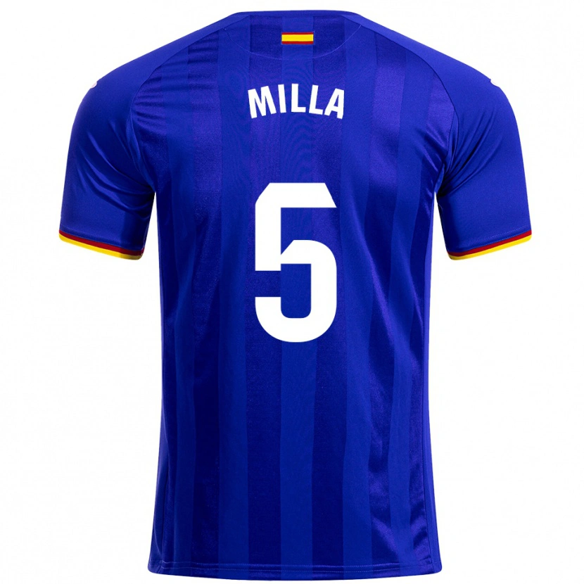 Danxen Hombre Camiseta Luis Milla #5 Azul Rojo Amarillo 1ª Equipación 2025/26 La Camisa México