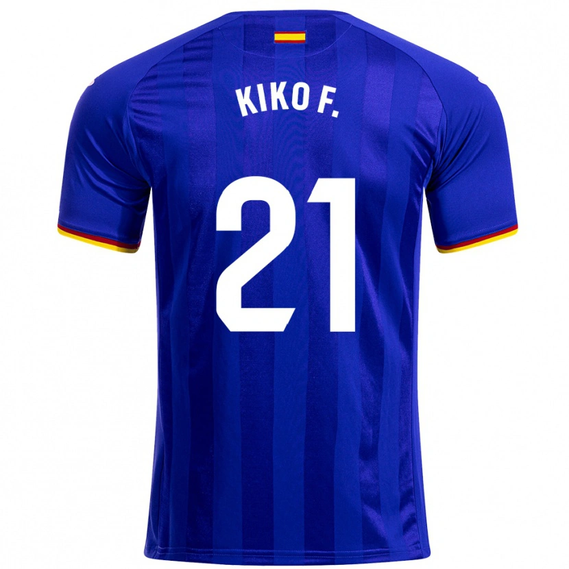 Danxen Hombre Camiseta Kiko Femenía #21 Azul Rojo Amarillo 1ª Equipación 2025/26 La Camisa México