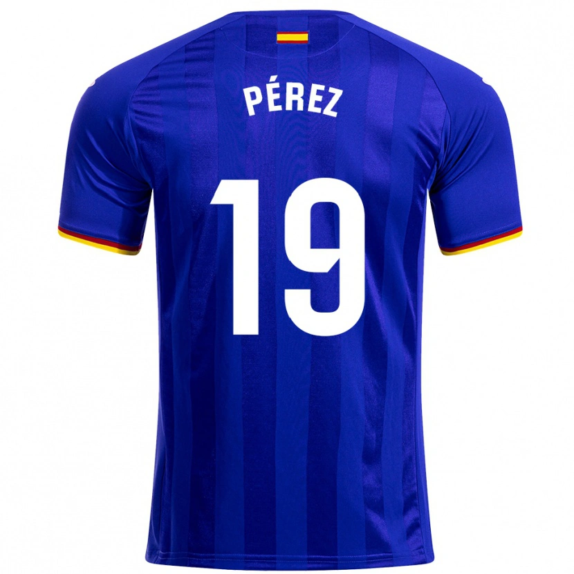 Danxen Hombre Camiseta Joselu Pérez #19 Azul Rojo Amarillo 1ª Equipación 2025/26 La Camisa México