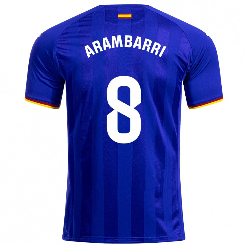 Danxen Hombre Camiseta Mauro Arambarri #8 Azul Rojo Amarillo 1ª Equipación 2025/26 La Camisa México