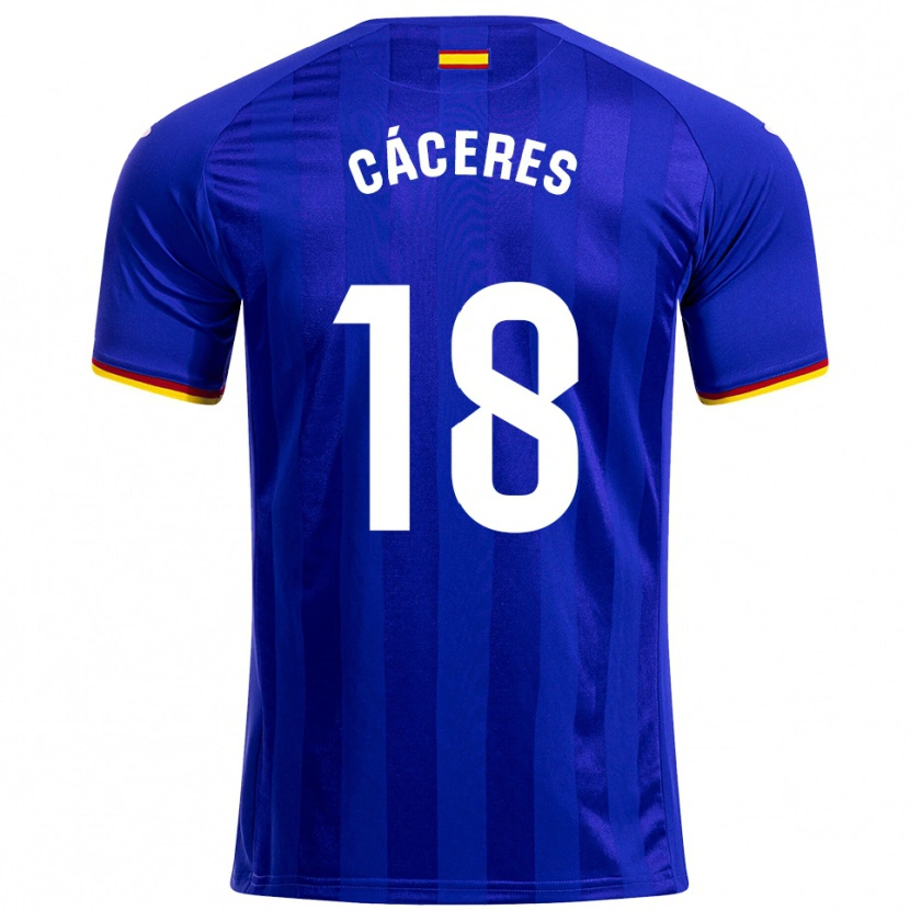 Danxen Hombre Camiseta Damián Cáceres #18 Azul Rojo Amarillo 1ª Equipación 2025/26 La Camisa México