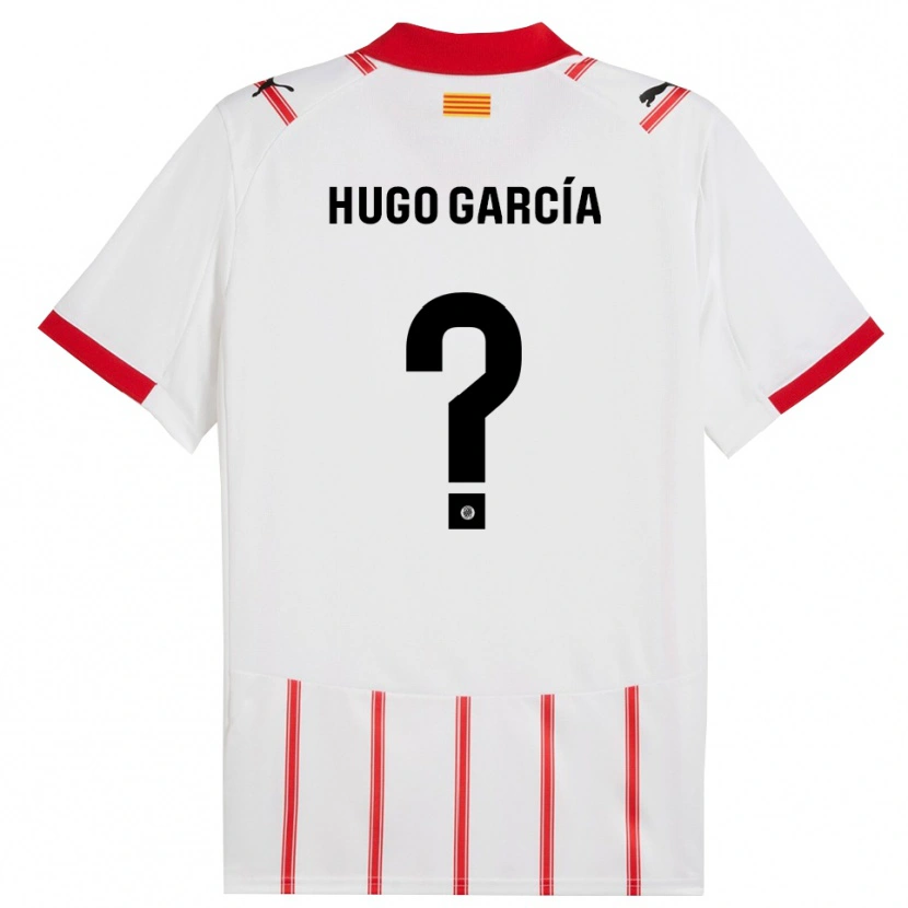 Danxen Hombre Camiseta Hugo García #0 Blanco Rojo 1ª Equipación 2025/26 La Camisa México