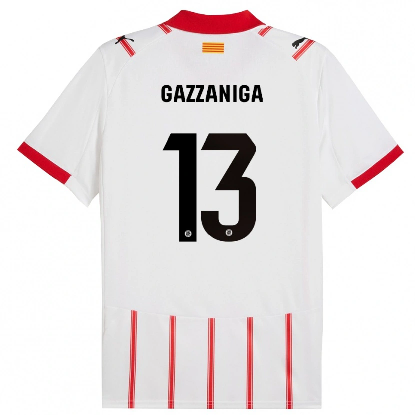Danxen Hombre Camiseta Paulo Gazzaniga #13 Blanco Rojo 1ª Equipación 2025/26 La Camisa México