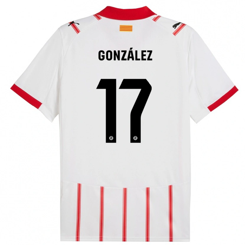 Danxen Hombre Camiseta Mario González #17 Blanco Rojo 1ª Equipación 2025/26 La Camisa México