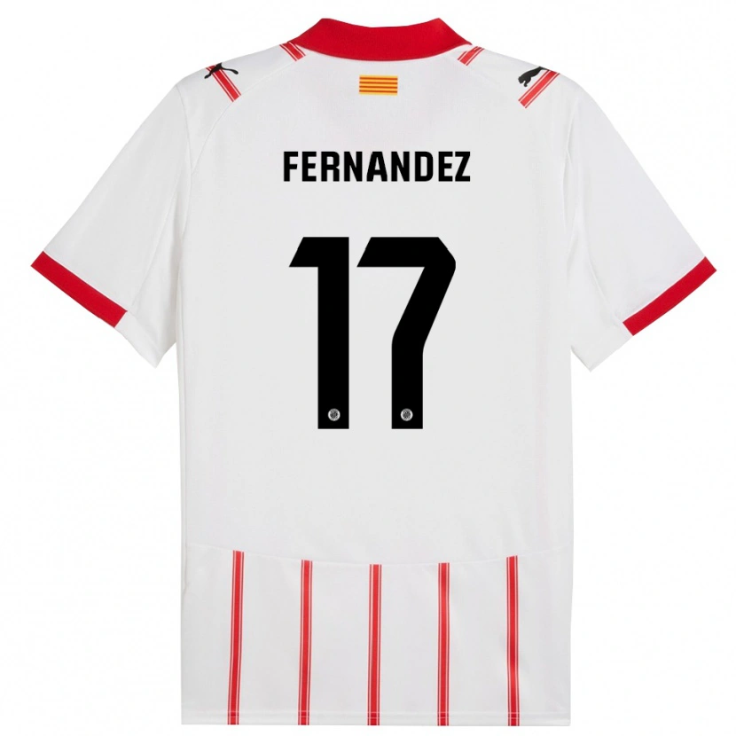 Danxen Hombre Camiseta Daniel Fernández #17 Blanco Rojo 1ª Equipación 2025/26 La Camisa México
