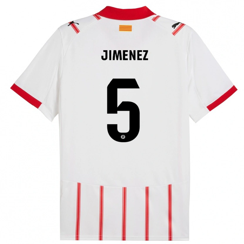 Danxen Hombre Camiseta Ángela Jiménez #5 Blanco Rojo 1ª Equipación 2025/26 La Camisa México