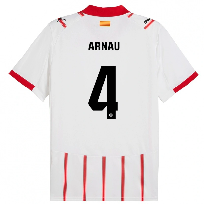 Danxen Hombre Camiseta Arnau Martínez #4 Blanco Rojo 1ª Equipación 2025/26 La Camisa México